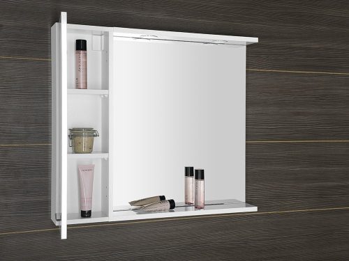 Fürdőszobabútor felső szekrény, Sapho AQUALINE ZOJA polccal, balos, 20x70x1cm, fehér 45462