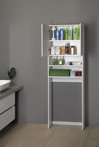 Fürdőszobabútor felső szekrény , Sapho AQUALINE SIMPLEX ECO állószekrény, 63x25x190cm SIME715