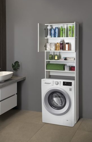 Fürdőszobabútor felső szekrény , Sapho AQUALINE SIMPLEX ECO állószekrény, 63x25x190cm SIME715