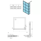 Fix zuhanyfal, Sapho GELCO CURE BLACK fix zuhanyfal, 1400mm, matt fekete CB140