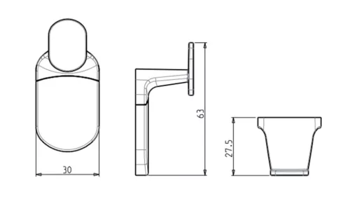 Fogas, Sapho AQUALINE ZERO fogas, 2 db, króm ZE001