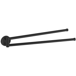   Fogas, Sapho AQUALINE SAMBA dupla törölközőtartó, 450mm, fekete SB221