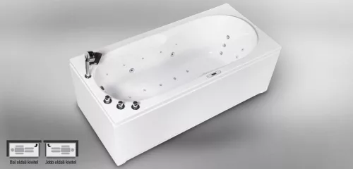 Hidromasszázs kád, Wellis Malawi Hydro 170 csaptelep nélkül jobbos WK00162-2