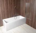 Kádparaván, Sapho AQUALINE VILMA kádparaván jobbos, 60x140cm, 6mm BRICK üveg, króm AQ6018P