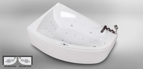 Hidromasszázs kád, Wellis Matana Hydro 160 Flipperrel balos WK00154-2
