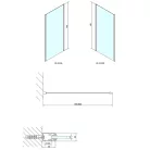 Oldalfal, Sapho POLYSAN EASY LINE oldalfal, 800mm, transzparent üveg EL3215