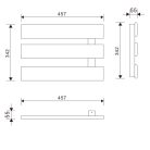 Egyenes radiátor, Sapho AQUALINE ELVIS elektromos radiátor, 50W, 480x330x45mm, fehér EB480