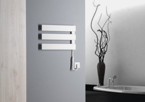 Egyenes radiátor, Sapho AQUALINE ELVIS elektromos radiátor, 50W, 480x330x45mm, fehér EB480