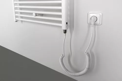 Egyenes radiátor, DIRECT-E elektromos radiátor patronnal 600x1680 mm, 800W, fehér ILE66T