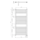 Egyenes radiátor, AQUALINE DIRECT-E elektromos radiátor patronnal, 600x960mm, 400W, fehér ILE96T