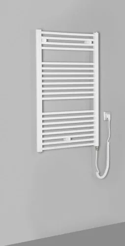 Egyenes radiátor, AQUALINE DIRECT-E elektromos radiátor patronnal, 600x960mm, 400W, fehér ILE96T