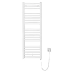   Egyenes radiátor, AQUALINE DIRECT-E elektromos radiátor patronnal, 450x1320mm, 400W, fehér ILE34T
