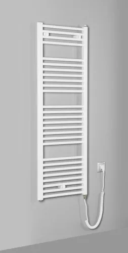Egyenes radiátor, AQUALINE DIRECT-E elektromos radiátor patronnal, 450x1320mm, 400W, fehér ILE34T