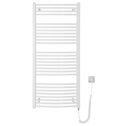   Egyenes radiátor, AQUALINE ORBIT-E elektromos radiátor patronnal, 600x1320mm, 600W, fehér ILEO36T