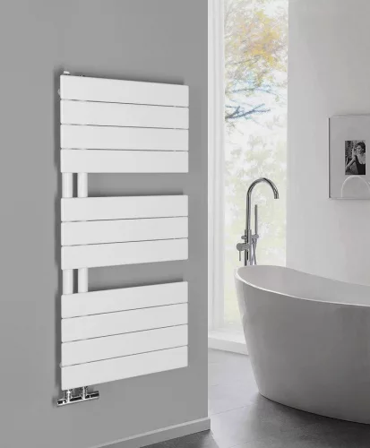 Egyenes radiátor, Sapho AQUALINE MILI fürdőszobai radiátor, 450x934mm, 381W, fehér DC600T