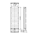 Egyenes radiátor, Sapho AQUALINE BONDI fürdőszobai radiátor, 600x1222mm, fehér DC420T