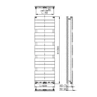 Egyenes radiátor, Sapho AQUALINE BONDI fürdőszobai radiátor, 600x1510mm, fehér DC440T