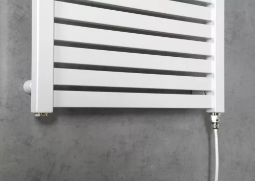 Egyenes radiátor, AQUALINE TONDI-E elektromos radiátor, 450x970 mm, 300W, fehér DE450T