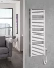 Egyenes radiátor, AQUALINE TONDI-E elektromos radiátor, 450x1330 mm, 500W, fehér DE470T