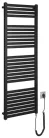 Egyenes radiátor, AQUALINE TONDI-E elektromos radiátor, 450x1330mm, 500W, matt fekete DE476T