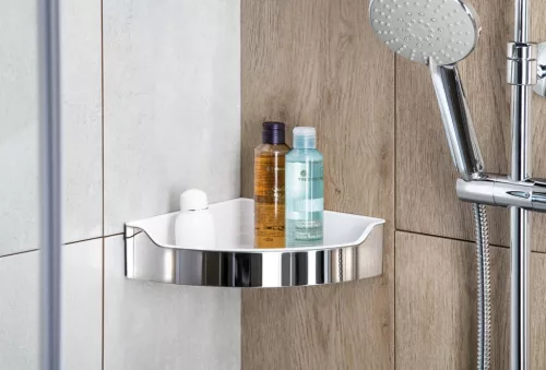 Szappantartó, Sapho AQUALINE SAMBA sarok szappantartó, polírozott INOX SB109