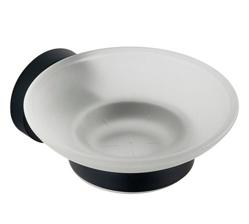 Szappantartó, Sapho AQUALINE SAMBA szappantartó, tejüveg/fekete SB202