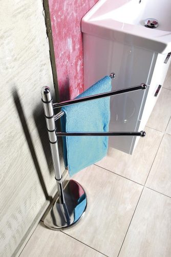 Törölközőtartó, Sapho AQUALINE HIBISCUS álló törölközőtartó, króm HI31