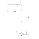 Törölközőtartó, Sapho AQUALINE SAMBA szabadonálló 3 részes törölközőtartó, fényes inox SB161
