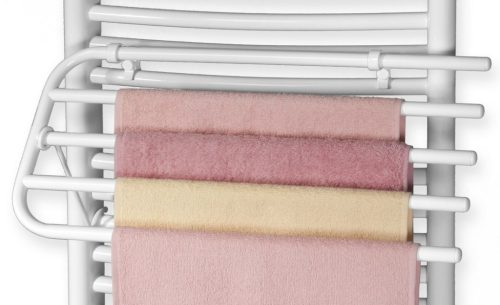 Törölközőtartó, Sapho AQUALINE Lehajtható szárító 4 törölközőnek radiátorokhoz, fehér 25-03-SV460