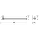 Törölközőtartó, Sapho AQUALINE SAMBA dupla törölközőtartó, 450mm, króm SB121