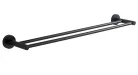 Törölközőtartó, Sapho AQUALINE SAMBA dupla törölközőtartó, 60cm, fekete SB211