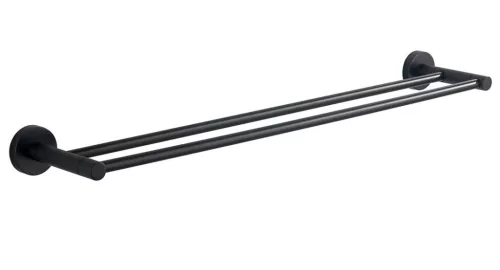 Törölközőtartó, Sapho AQUALINE SAMBA dupla törölközőtartó, 60cm, fekete SB211