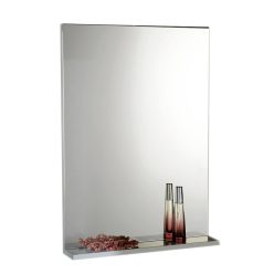   Tükör, Sapho AQUALINE BETA tükör polccal, 50x70x12cm, fehér 57396