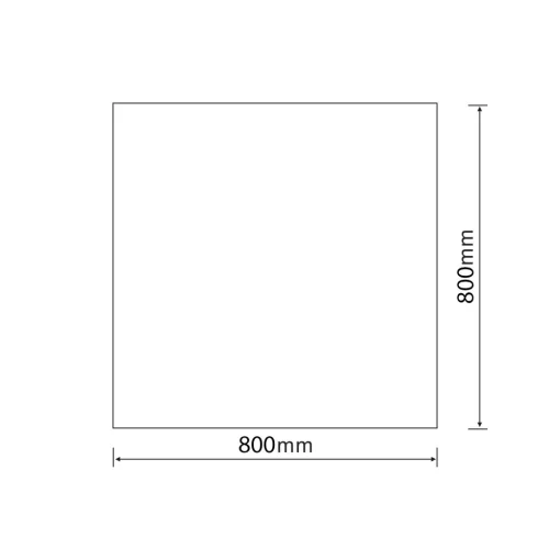 Tükör, Sapho AQUALINE csiszolt tükör akasztó nélkül, 80x80cm 22498