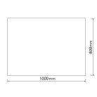 Tükör, Sapho AQUALINE csiszolt tükör akasztó nélkül, 100x80cm 22499