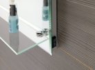 Tükör, Sapho AQUALINE LED tükör világítással, üveg polc, billenő kapcsoló, 100x80cm ATH55