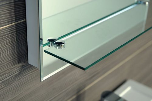 Tükör, Sapho AQUALINE LED tükör világítással, üveg polc, billenő kapcsoló, 100x80cm ATH55