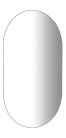 Tükör, Sapho AQUALINE ovális tükör akasztó nélkül, 40x70cm 22503
