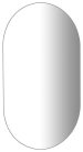 Tükör, Sapho AQUALINE ovális tükör akasztó nélkül, 50x85cm 22504
