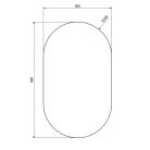 Tükör, Sapho AQUALINE ovális tükör akasztó nélkül, 50x85cm 22504