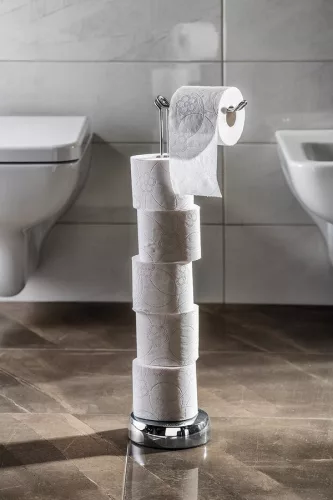 Wc papír tartó, Sapho AQUALINE MINU álló WC-papírtartó, króm MU37