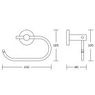 Wc papír tartó, Sapho AQUALINE SAMBA WC-papírtartó, fedél nélkül, fekete SB217