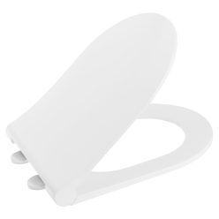   WC ülőke, Sapho AVVA SLIM WC-ülőke, soft close, króm/fehér 100787
