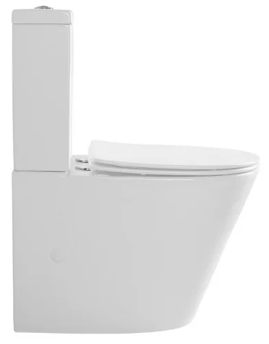 WC, Sapho PACO RIMLESS monoblokkos WC, A/H kifolyású, ülőke nélkül, duál öblítő PC1012WR