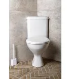 WC, Sapho AQUALINE CLIFTON sarok kombi WC alsó/hátsó kifolyású, tartállyal, ülőke nélkül FS1PK
