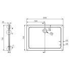 Zuhanytálca, Sapho AQUALINE TECMI öntöttmárvány zuhanytálca, 100x70x3cm PQ10070