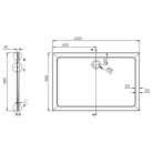 Zuhanytálca, Sapho AQUALINE TECMI öntöttmárvány zuhanytálca, 120x80x3cm PQ12080