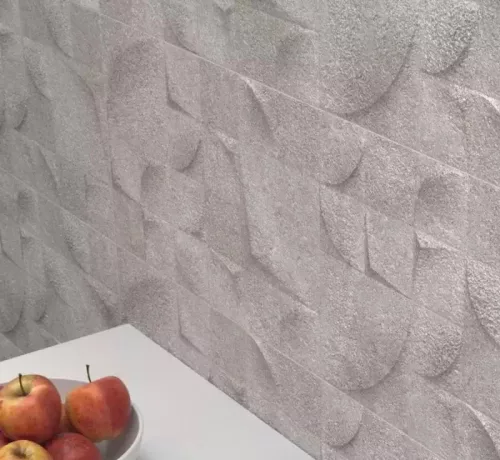 Dekorcsempe, Baldocer Shape Icon Grey falburkoló 30x90 cm rektifikált BA107