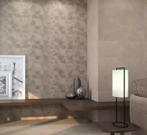 Dekorcsempe, Baldocer Shape Icon Taupe falburkoló 30x90 cm rektifikált BA105