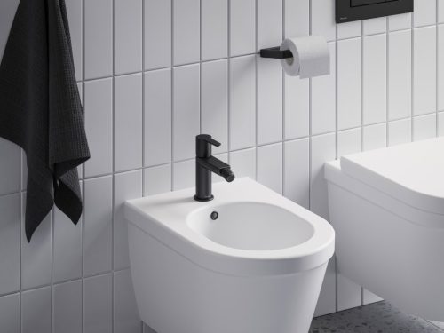 Bidé csaptelep, Ravak Puri Black Leeresztővel Click-Clack PU 055.20